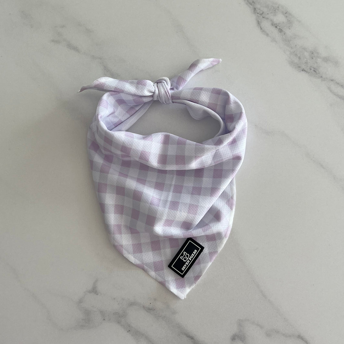 Iced Lilac Gingham Bandana